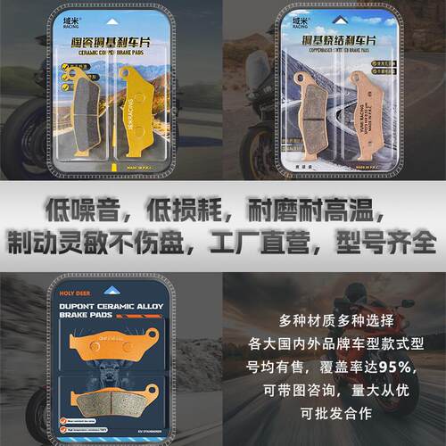 恒舰S1/S5/Z300煞车片 恒舰越野机车改装升级前后轮碟煞皮配件