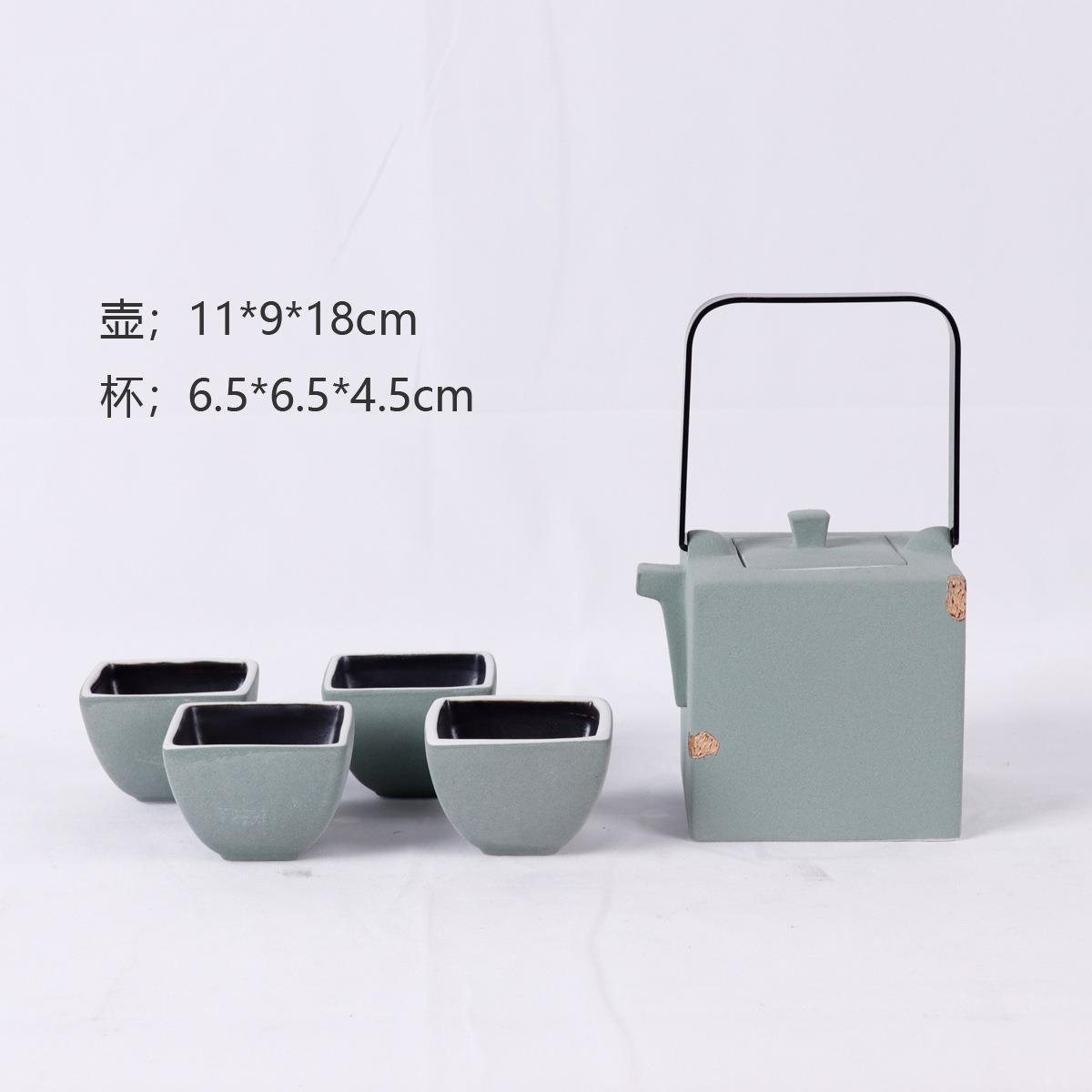 现代极简摆件茶具茶壶套装茶几客厅售楼处样板间陶瓷艺术软装饰品