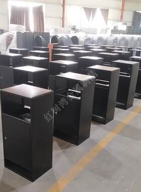 户外方形不锈钢垃圾桶金属黑色烤漆垃圾箱厂家街道果皮箱