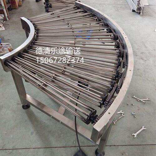 码垛鼠笼转弯滚筒输送机  不锈钢转弯输送机 90度弯道输送机