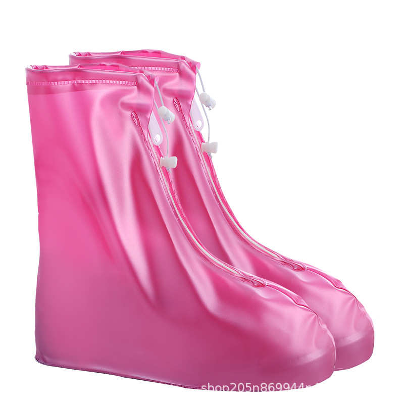 厂家直供女士PVC防雨鞋套防滑耐磨防水鞋套成人儿童雨鞋套可定制