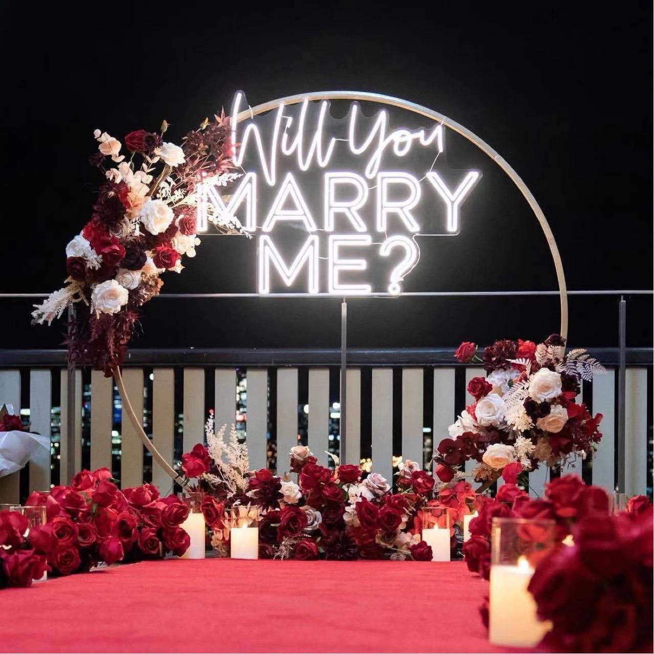 求婚字母灯marryme表白惊喜婚礼结婚纪念日霓虹灯布置装饰灯led灯