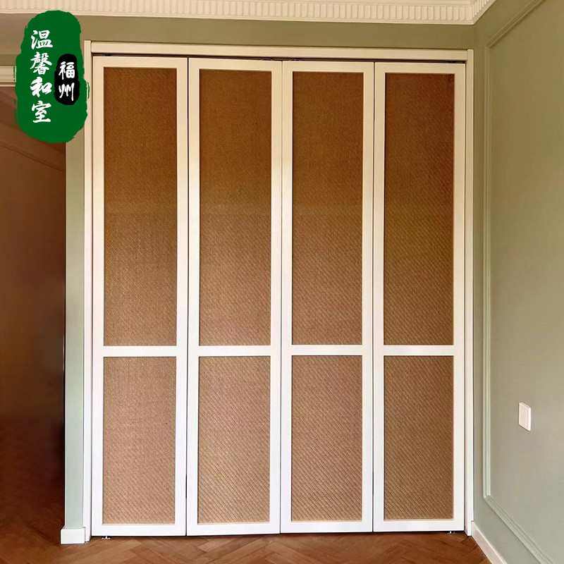 麻编柜门定制藤编门装饰墙布吊顶日式隔断民俗客栈酒店草麻编屏风