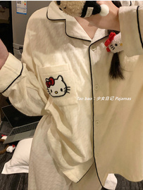 纯棉hellokitty睡衣女，可爱凯蒂猫韩国ins长袖，春秋学生家居服套装