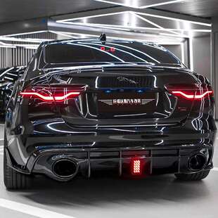 碳纤后唇XFL后扰流板小包围尾喉配件 RS款 适用于21 23年捷豹XF改装