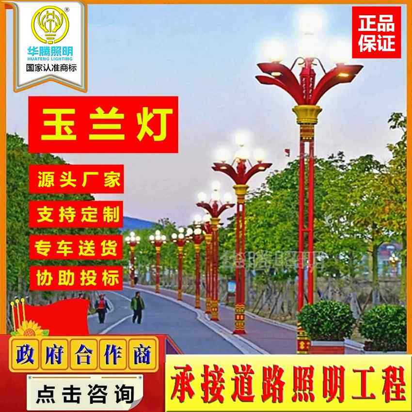 厂家直供玉兰灯广场户外道路照明市电路灯市政工程大型中华景观灯