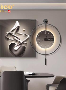JOICO瑞士装饰画现代简约高级感抽象餐厅钟表挂画客厅墙壁画时钟