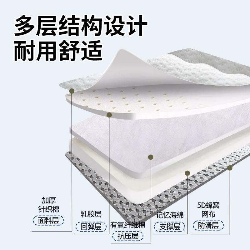 加FEH厚乳胶床单垫家用软垫子51.米m海绵床垫人生宿舍床垫铺底褥