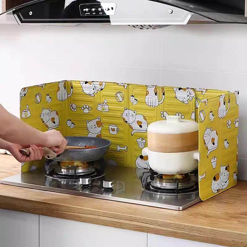 厨房防油挡板炒菜防溅板可折叠挡油板耐高温铝箔易清洗创意隔油板,厨房/烹饪用具,其它,淘宝优惠券,粉丝福利购,淘宝优惠卷