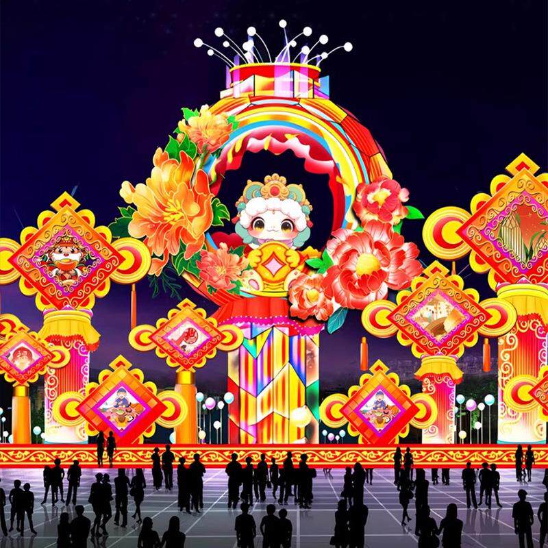 蛇年大型花灯2026春节户外灯展彩灯元宵节灯会自贡花灯现货工厂