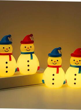Christmas圣诞节装饰小夜灯儿童手提发光雪人Snowman night light
