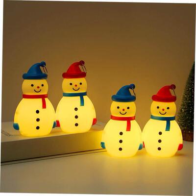 Christmas圣诞节装饰小夜灯儿童手提发光雪人Snowman night light