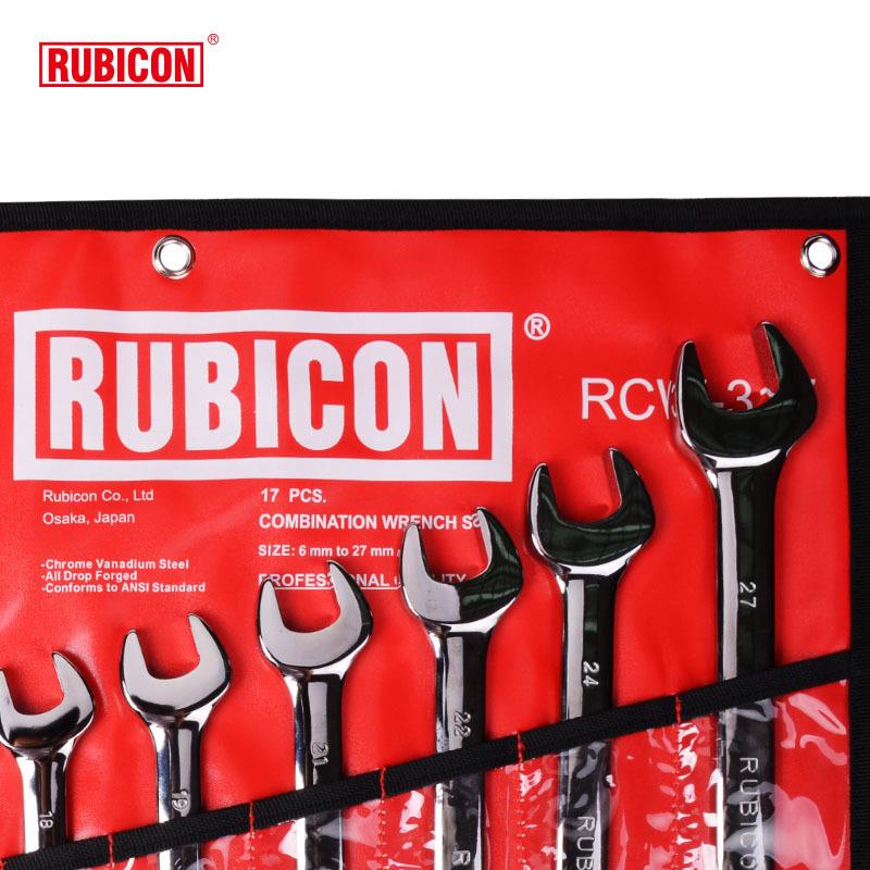 RUBICON双头开口扳手套装 罗宾汉镀铬工具钢美式双头扳手套装