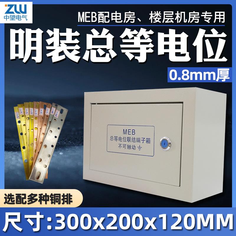 总等电位联结端子箱MEB接地箱TD28总等电位盒明装300*200*120大号
