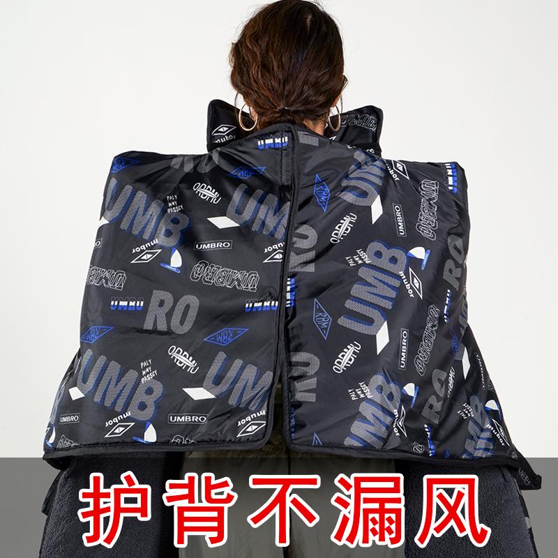 电动摩托车挡风被冬季加绒加厚电瓶踏板车2023新款加大护背防风罩