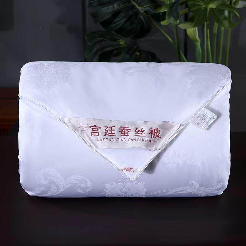 100支全棉手工蚕庆丝春被秋被宫桑蚕丝被子子MOO母婚双被芯加厚冬