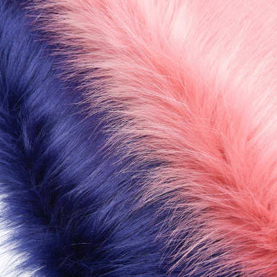 秋冬素色人造长毛绒服装面料现货 舒适保暖帽檐用料箱包毛领布料