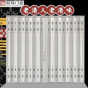 和谐封板门商铺拉闸伸缩车库摺叠防盗仓库推拉式铁艺防风庭院大门