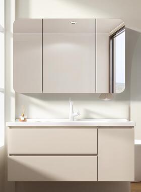 65/75/85/95cm蜂窝铝浴室柜组合卫生间加深陶瓷一体盆洗手洗脸