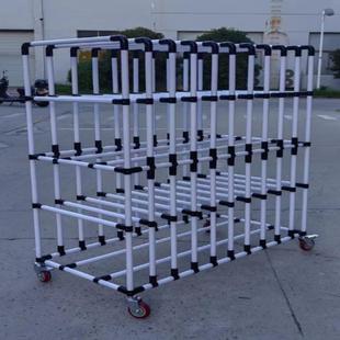 精益管货架线棒移动式仓储置物多层放料货架物料周转车放置架