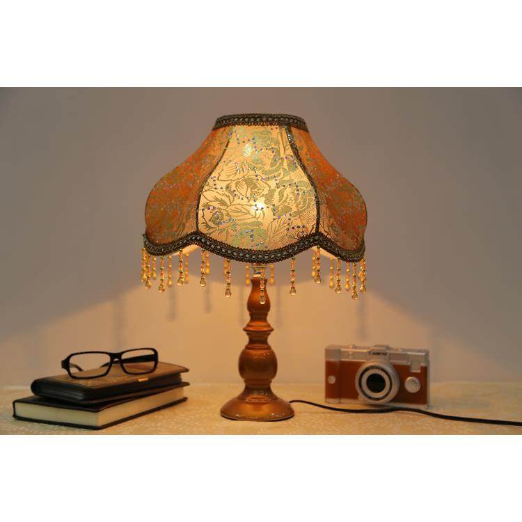 正品欧式厅约L节ED书房客卧室床头灯 时尚水简晶创意装饰能台灯调