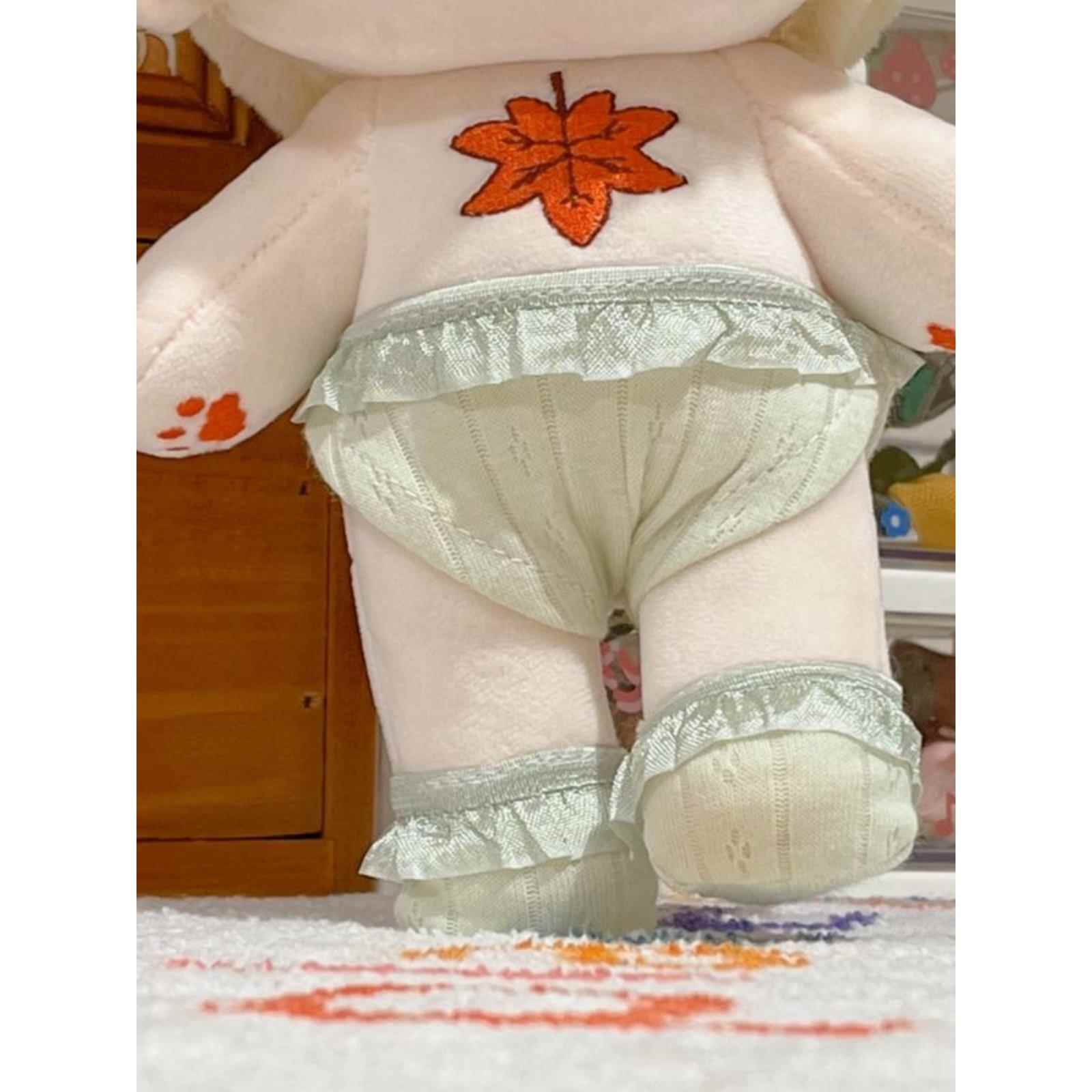 20cm棉花娃娃娃衣苦茶(裤衩子)和袜子两件套纯棉40cm仅衣服坐姿款