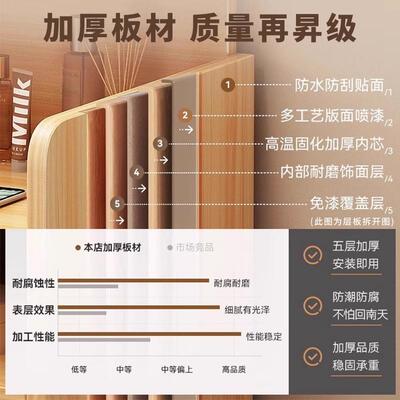 床头柜家用室加床边柜简约卧现代置高储物架多层CTG0057/书架收纳