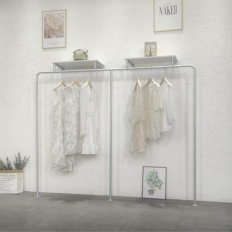 服装店展示架服装架银色货架侧挂陈列架钉墙上挂衣架子壁挂式服饰