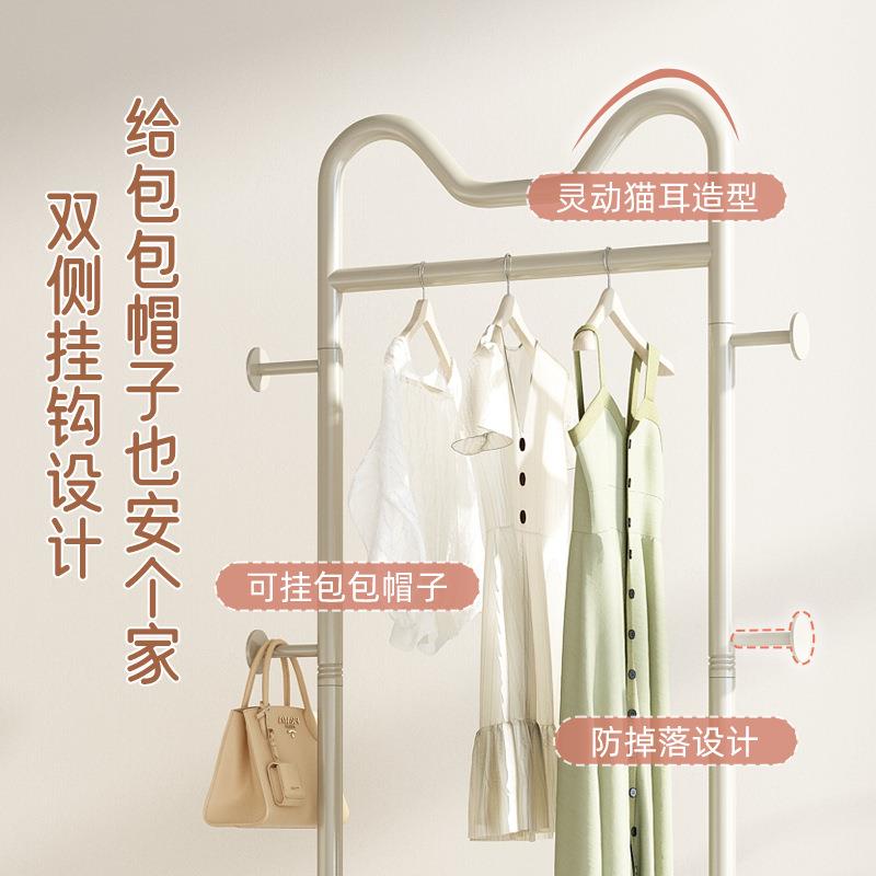 家衣帽架落地卧室可移动脏衣篮简立式衣服架猫耳脏衣子挂约用客厅