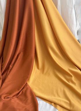 秋季婚礼背景焦糖鹅黄色弹力布幔橙色卡其色婚庆布置吊顶布