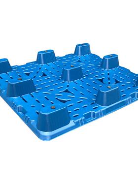 九脚吹塑托盘1311物流周转托盘防潮栈板方形原料堆码平板塑料垫台