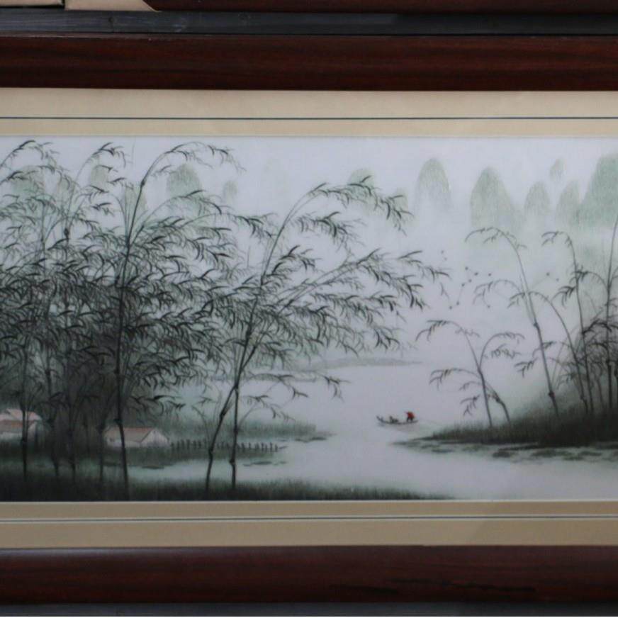 厂家生产苏绣成品挂画客厅书房办公室带框装饰画手工仙鹤刺绣