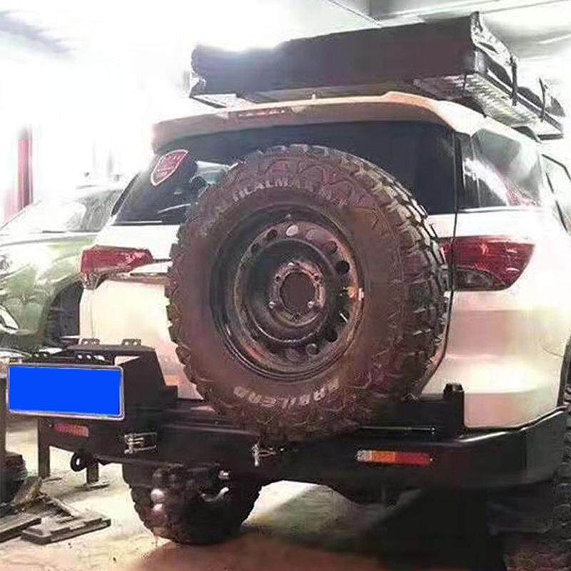 适用TOYOTA FORTUNER 穿越者2016+ 防撞后杠竞技杠带油桶架备胎架