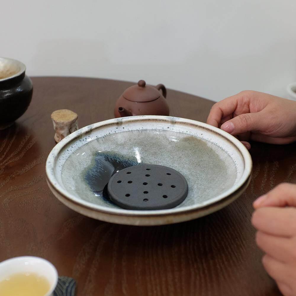 喜悦茶铺 台文新窑干泡全承手工托茶船养壶茶壶粗陶设计SOM师手作