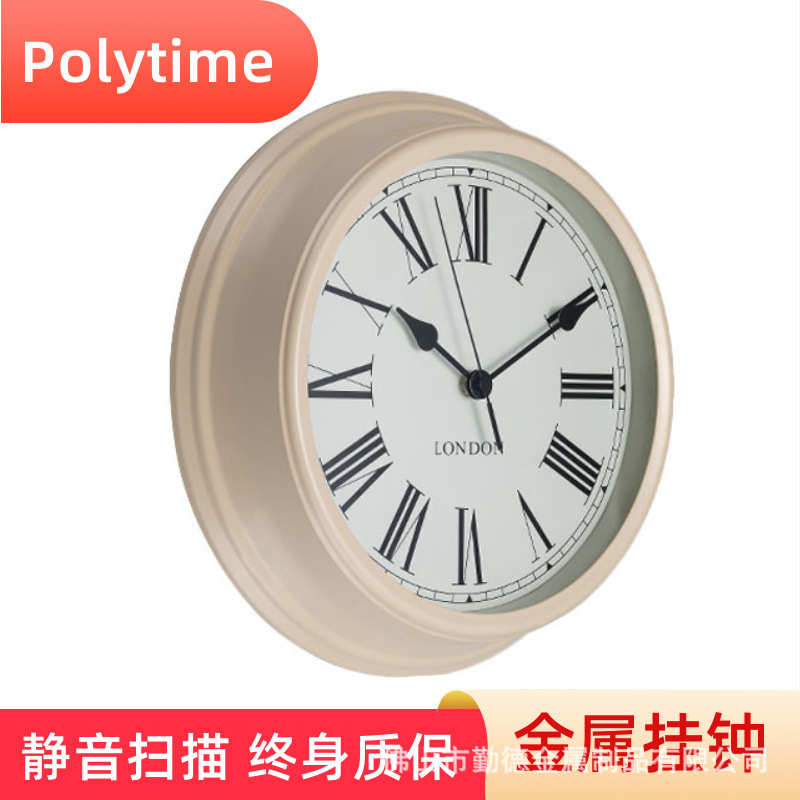 12寸罗马数字挂钟艺术复古石英钟表个性创意欧美掛鐘时钟clock