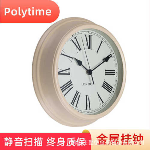 12寸罗马数字挂钟艺术复古石英钟表个性创意欧美掛鐘时钟clock