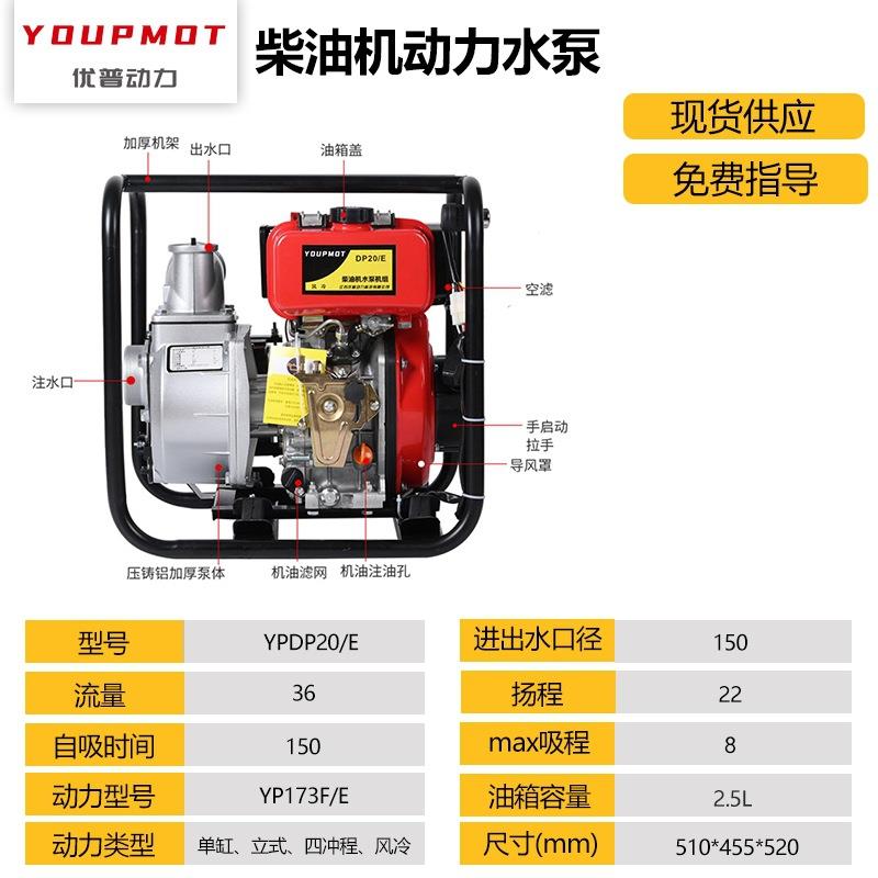 厂家2寸柴油水泵 农用自吸泵小型柴油机水泵 鱼塘农田清水泵