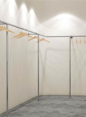 服装商店展示架妇女服装展示架不锈钢壁挂式衣架儿童服装地板站立