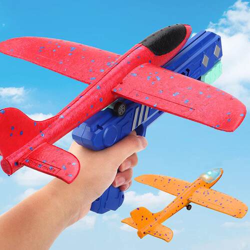 Foam Plane 10M Launcher Catapult Glider Airplane Gun Toy Chi