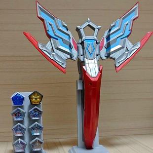 联动DX奥美迦奥特变身器青龙星石吊坠可动手办卡片儿童玩具男孩