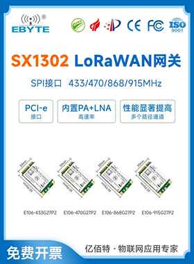 Ebyte Lora扩展模块Lorawan网关Sx1302射频芯片低功耗pcie接口