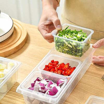 Kitchen Three-Compartment Scallion Ginger Garlic Storage Box