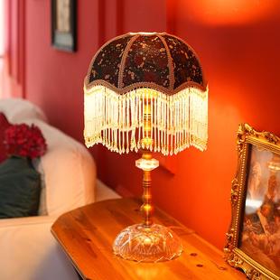 高档婚美式 覆古台灯卧室in民s西洋风宿房用婚流苏vintage结床 法式