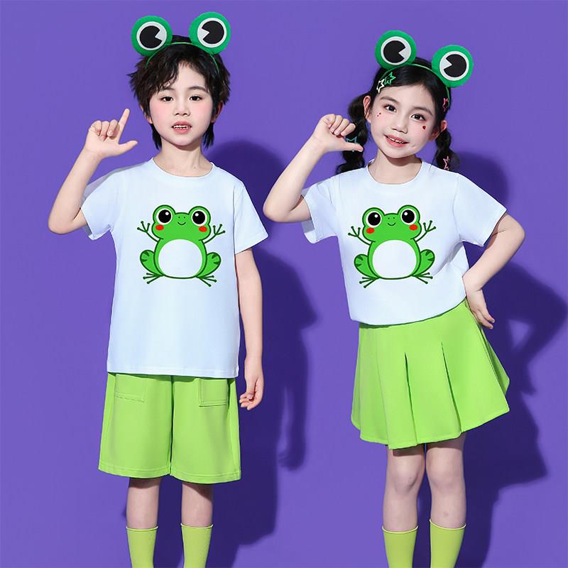 六一儿童动物表演服幼儿小青蛙可爱舞蹈服学生小跳蛙合唱演出服装