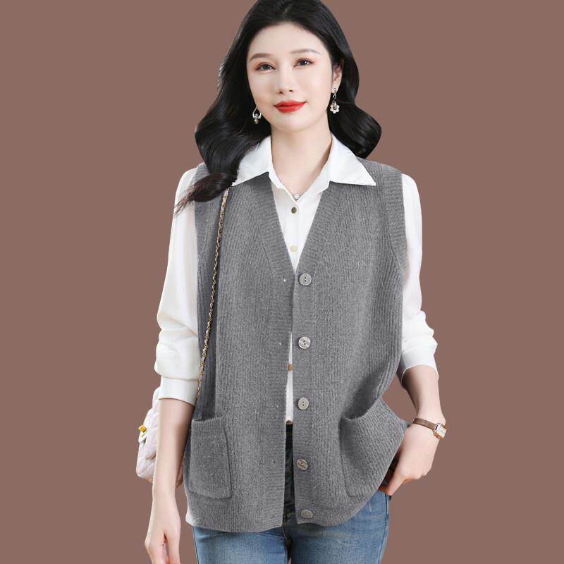 无袖背心羊毛针织马甲外套女2025新款春秋装叠穿毛衣背心外搭开