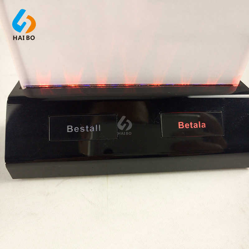 厂家专业直供亚克力LED台牌 桌面LED发光台牌压克力LED餐牌酒水牌