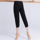 男形体舞黑色显瘦健身裤 成人舞蹈裤 收口裤 女萝卜修身 健美操下装