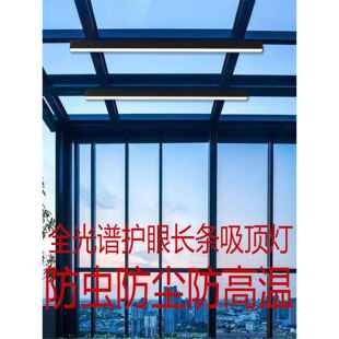 玻璃日光房专用灯长阳台灯庭院天棚檐超亮超薄吸顶灯2025新款