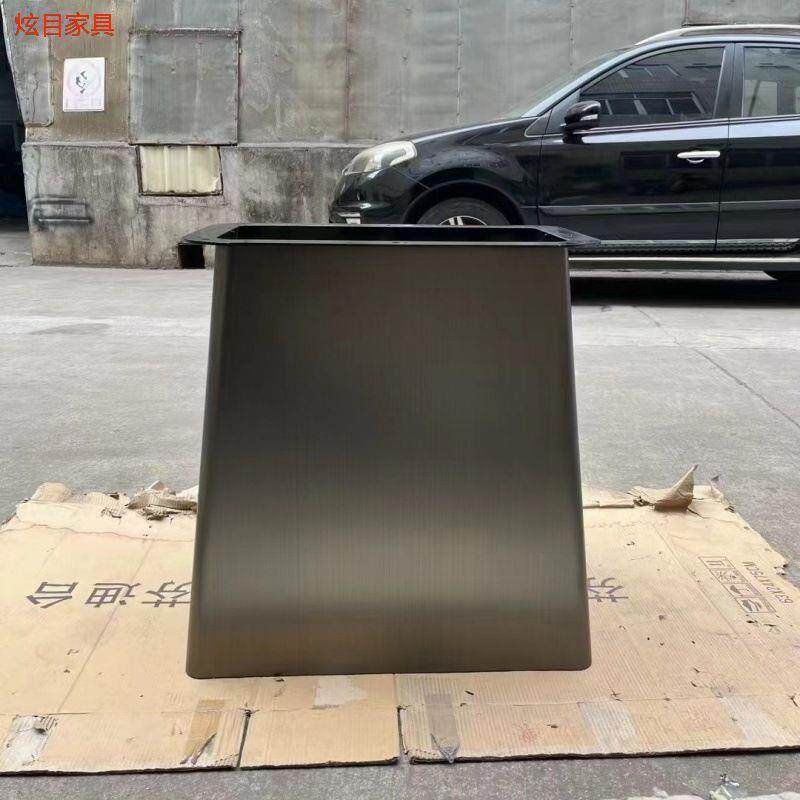 家用石轻奢大理餐架桌腿AU-812支岩板不锈钢座底桌脚台架长方形桌