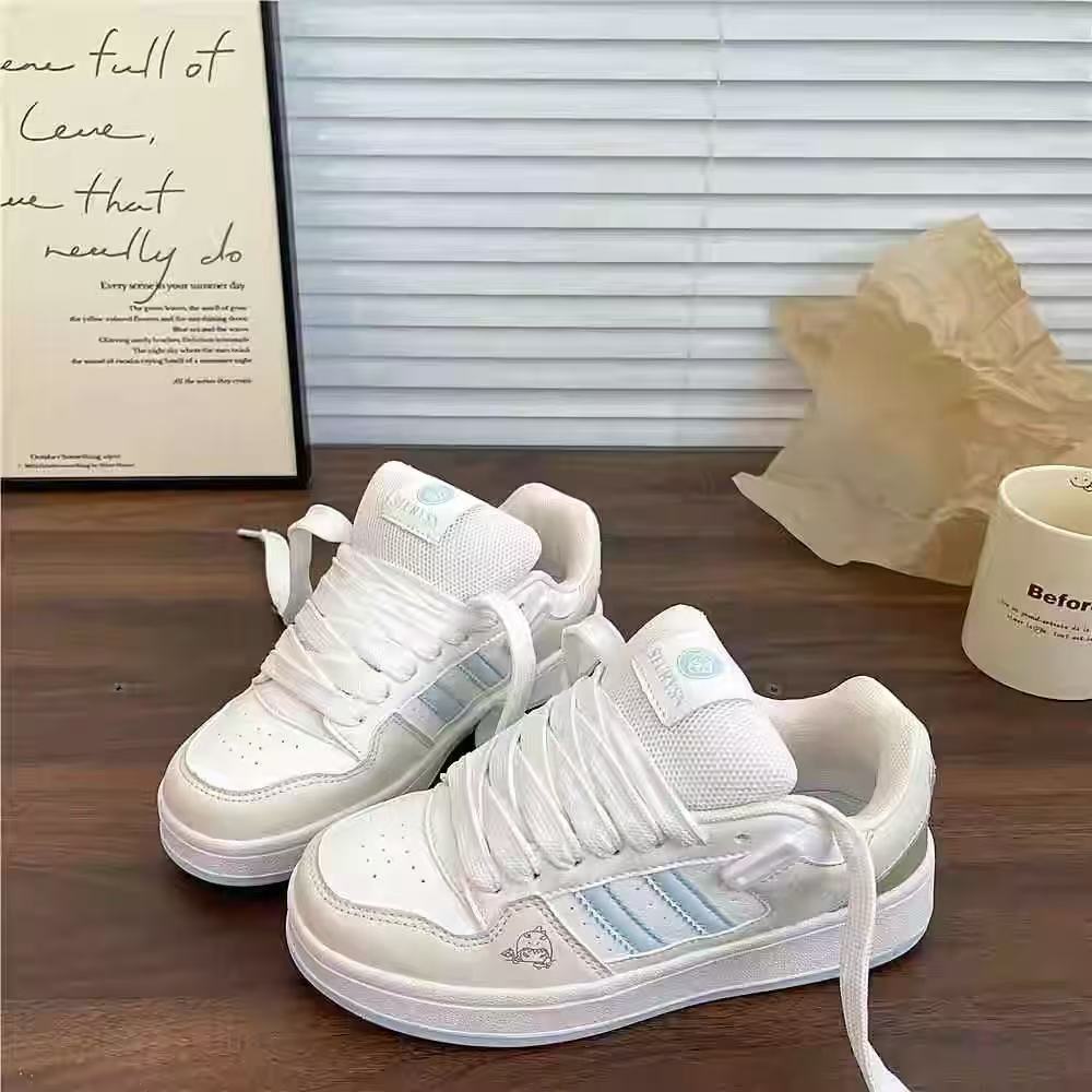 ins小白韩版厚底面包潮流老爹鞋